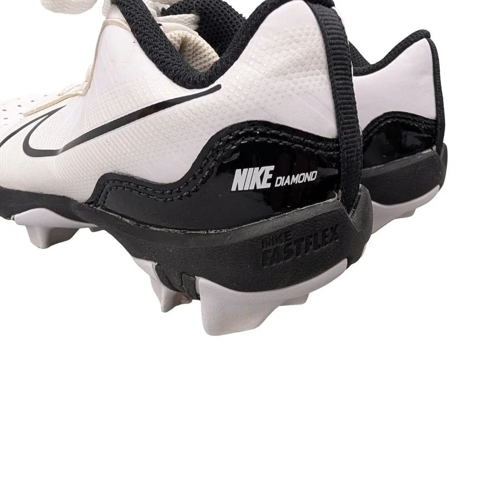 Nike Alpha Huarache‎ Fastpitch Baseball Cleats White Black DJ6525-101 Size 13C